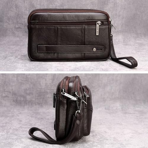 Image of Leather Clutch Purse Wallet Men Wrist Bag