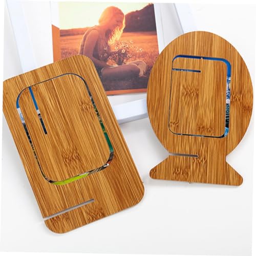 Espejo de mesa de madera portable Cabilock 2 piezas miniatura 5