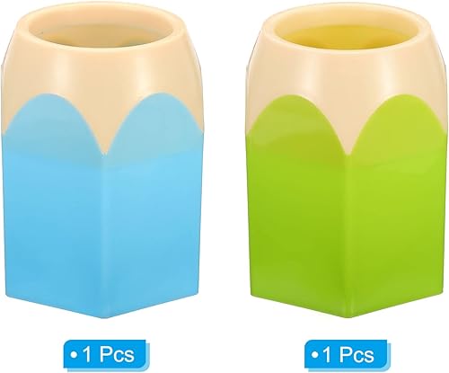 Miniatura 3 de PATIKIL Portalápices, paquete de 2 soportes para bolígrafos para escritorio, bonito soporte de plástico para lápices, organizador de tazas, con