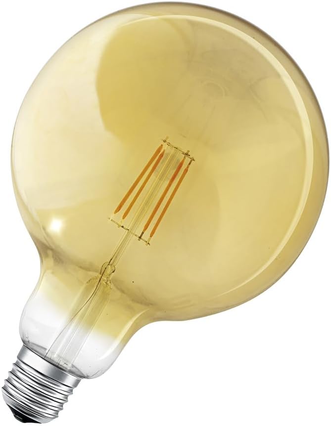 Ledvance Good Led Bulb with Zigbee, E27 Base, Dimmable, Heat White (2400K), Golden Globe Form, Clear Filament, Controllable with Methods Like Alexa,12 x 12 x 19 cm; 90 Grams