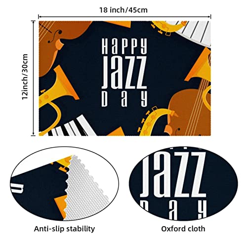 Sets de table Jazz Day lot de 6 lavables pour repas conviviaux - 5