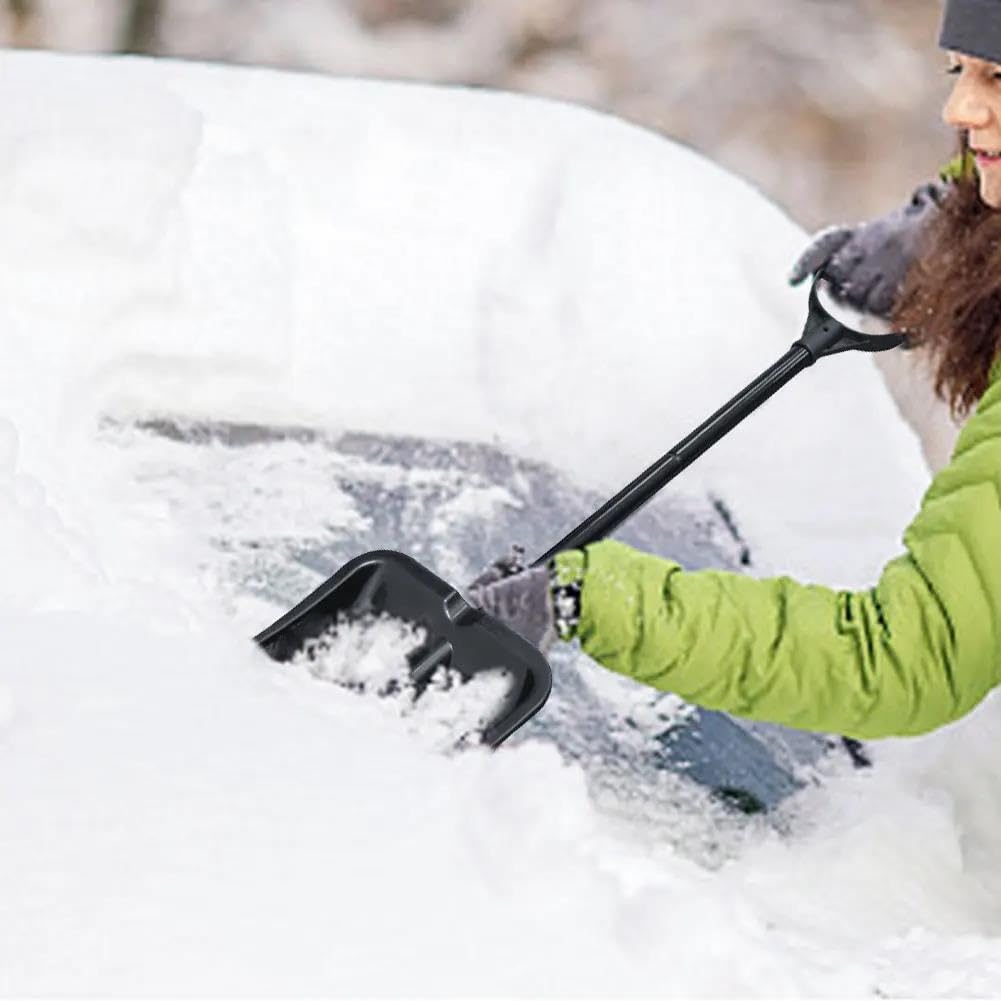 Rascador de Hielo para Coche Pala De Nieve con Mango Quitanieves Pala De Nieve Ligera De Gran Capacidad para Jardín Coche Camping Rascadores de Hielo para Coche