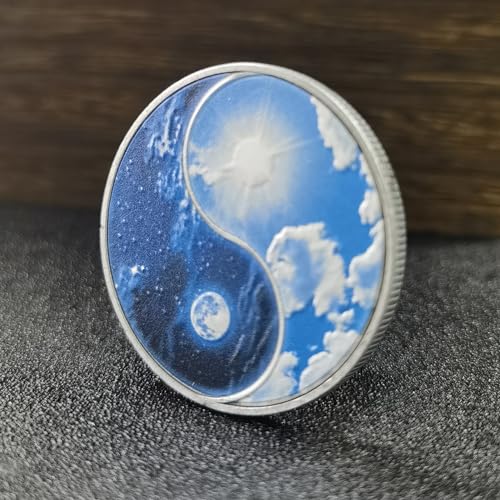 Sun and Moon Sobriety Chip AA Coin Recovery Gift Pocket Token for Men or Women Yin-Yang Sober Medall