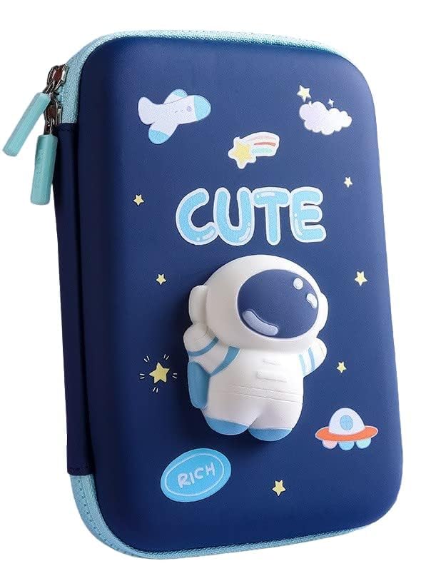 Image of DEOXY Cute Big Cartoon Theme Plastic Pencil Case-3D Eva Pencil Case Pouch, Multipurpose Zipper Pencil Case for Kids, Pen & Pencil Bag for School Kids (3D Cute Big)
