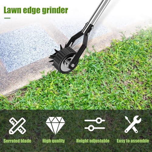 Bordure de la pelouse rotative pour soulager le dos au jardin