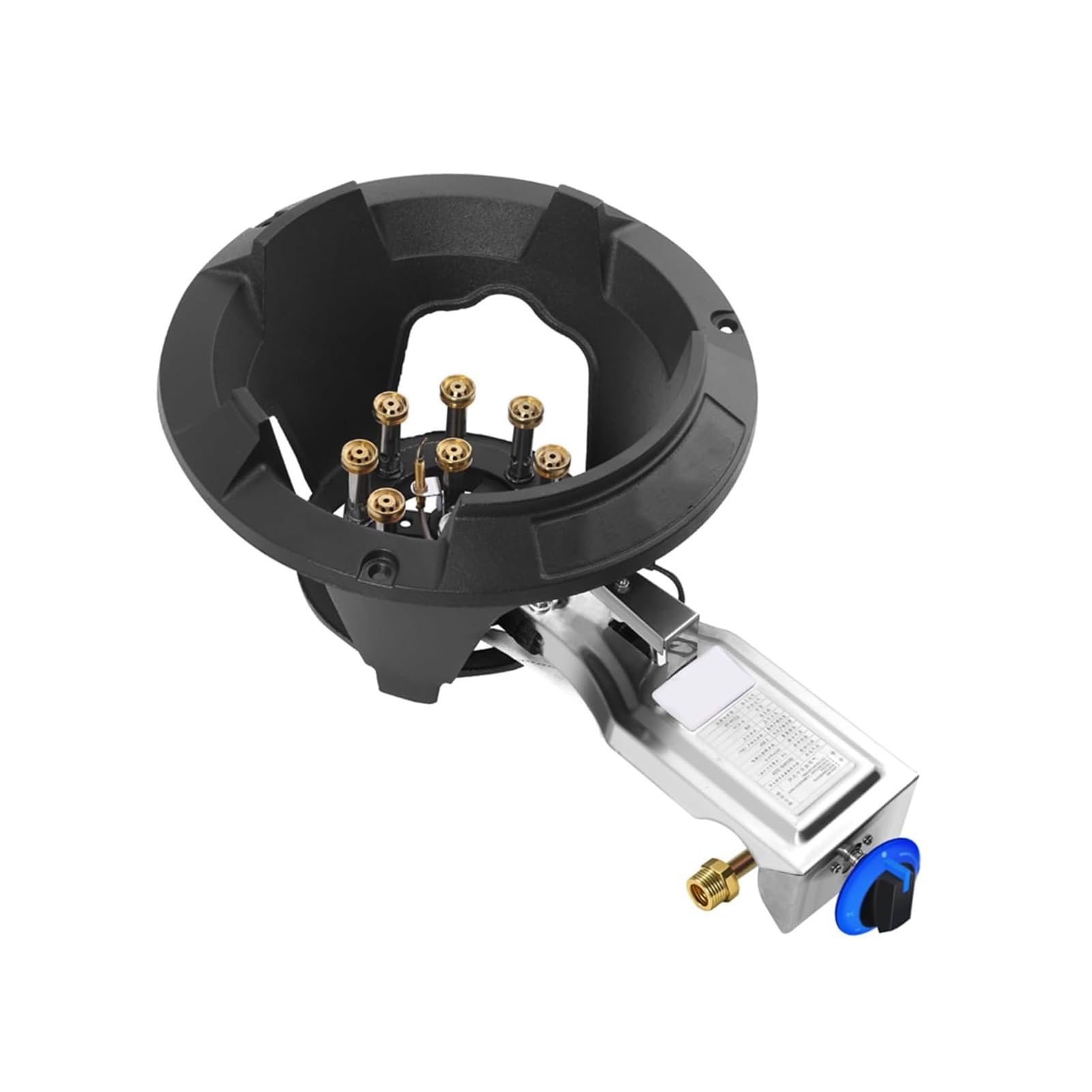 THEGA 9KW Gas Stove, LPG Single Burner Gas Cooker, with Cast Iron Pot Rack and Flameout Protection, High-Efficiency Cooktop Hob, for Kitchen Camping Catering