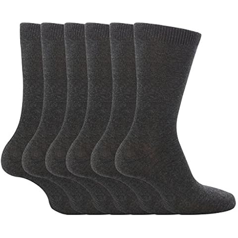 6 Multipack Childrens Plain School Socks | Boys & Girls | 3 Sizes | Cotton Rich Socks (7-10 Years, Grey) Cover