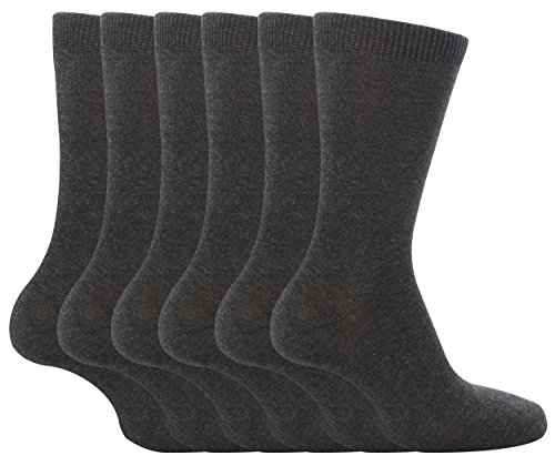 Unisex Boy's and Girl's Cotton rich School Socks (Pack of 6 Pairs) (11 + Years (5-7.5), Grey)