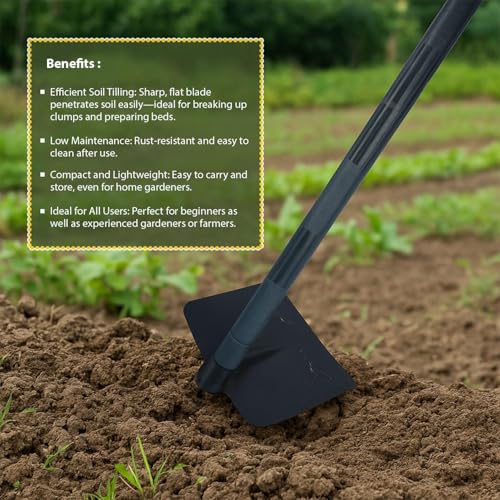 Image of A to Z Hub Unbrakable PVC Handle Agriculture Hoe,Weeder Remover,Grass cuuter,Lawn Cutter,Farm Grass Cutter,Farm Lawn Remover Garden Hoe, Agricuture Tool,Garden Tool with Unbreakable Handle Shovel,