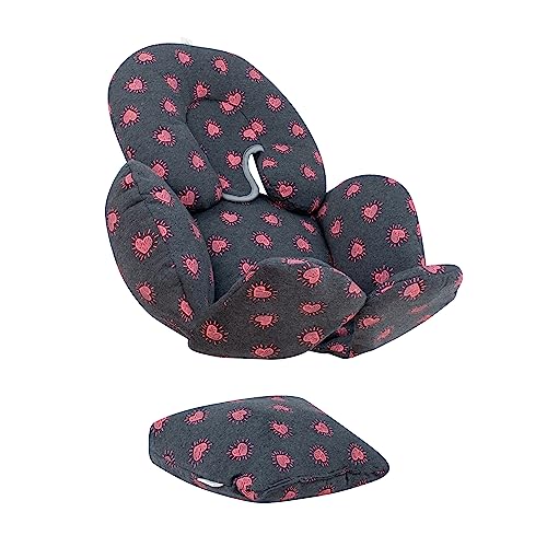 Image of JYOKO Kids Reducer Cushion Infant Head & Baby Body Support Antiallergic 100% Cotton (Head, Body and Back Support, Fluor Heart) 3 Parts