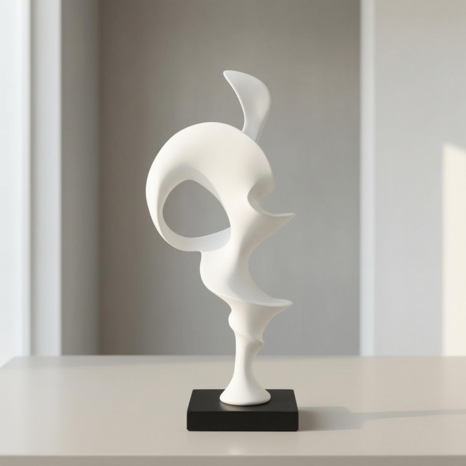 Colcolo Escultura con Líneas Orgánicas Mesa Escultura Mate Figura corativa para Salón