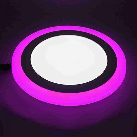 Errol 9W LED Double Color(Pink and White) Round Conceal Panel Ceiling Light 3D Effect Lighting (Pack of 1)