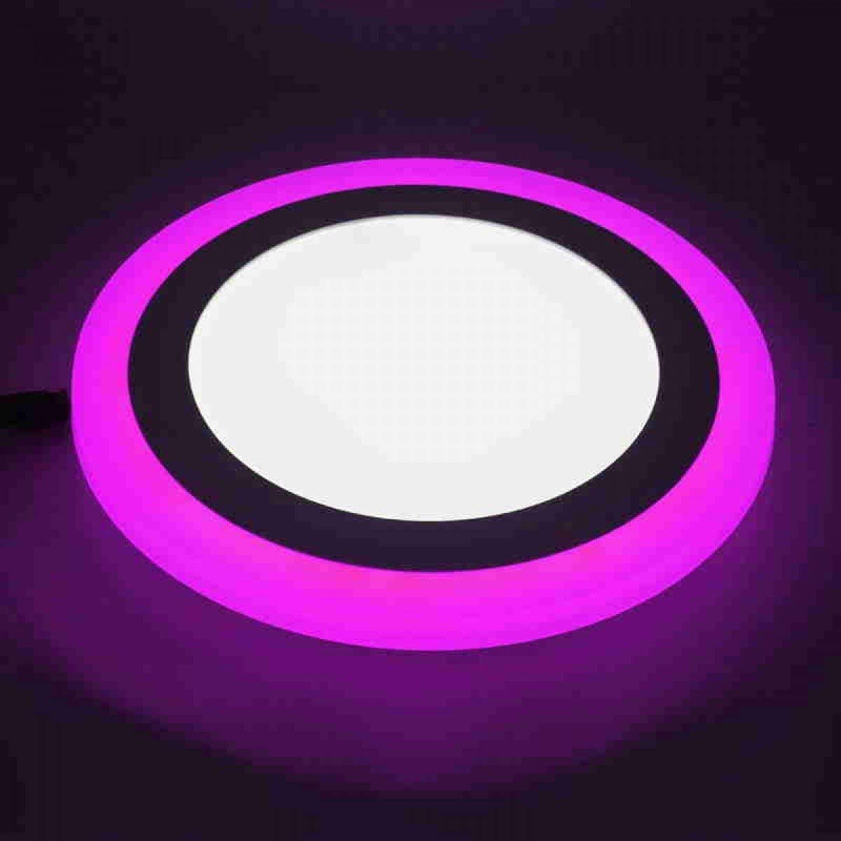 errol 9w led double color(pink and white) round conceal panel ceiling light 3d effect lighting (pack of 1)