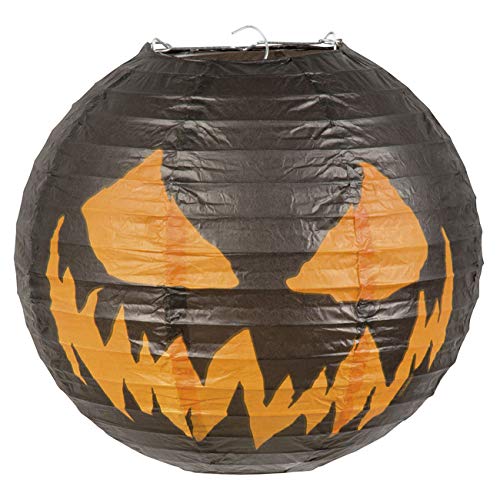 Preisvergleich Produktbild Boland 72305 Laterne Gruseliger Kürbis, Schwarz / Orange