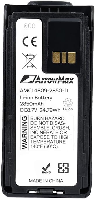 4 Packs Arrowax AMCL4809-2850-D Li-ion Replacement Battery Compatible with Motorola R7 - Image 3