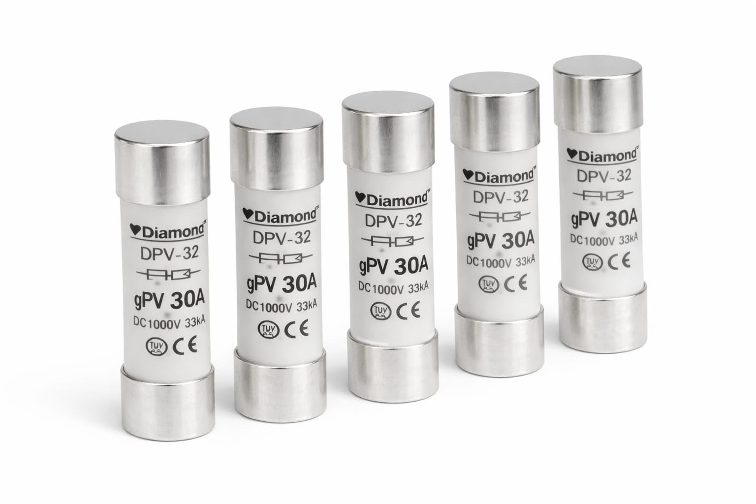 Diamond Solar DC Fuse 32A | 1000V DC | Photovoltaic Fuse for Solar Protection Systems | Pack of 5-picture-20