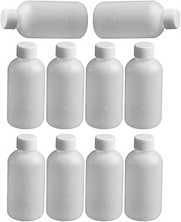 TEHAUX 10pcs Reagent Bottle, 250ml LAB Sample Reagent Bottle Plastic Narrow Mouth Bottle with Cap Thicken Leakproof Liquid Storage Bottle Acid and Alkali Resistant Bottle
