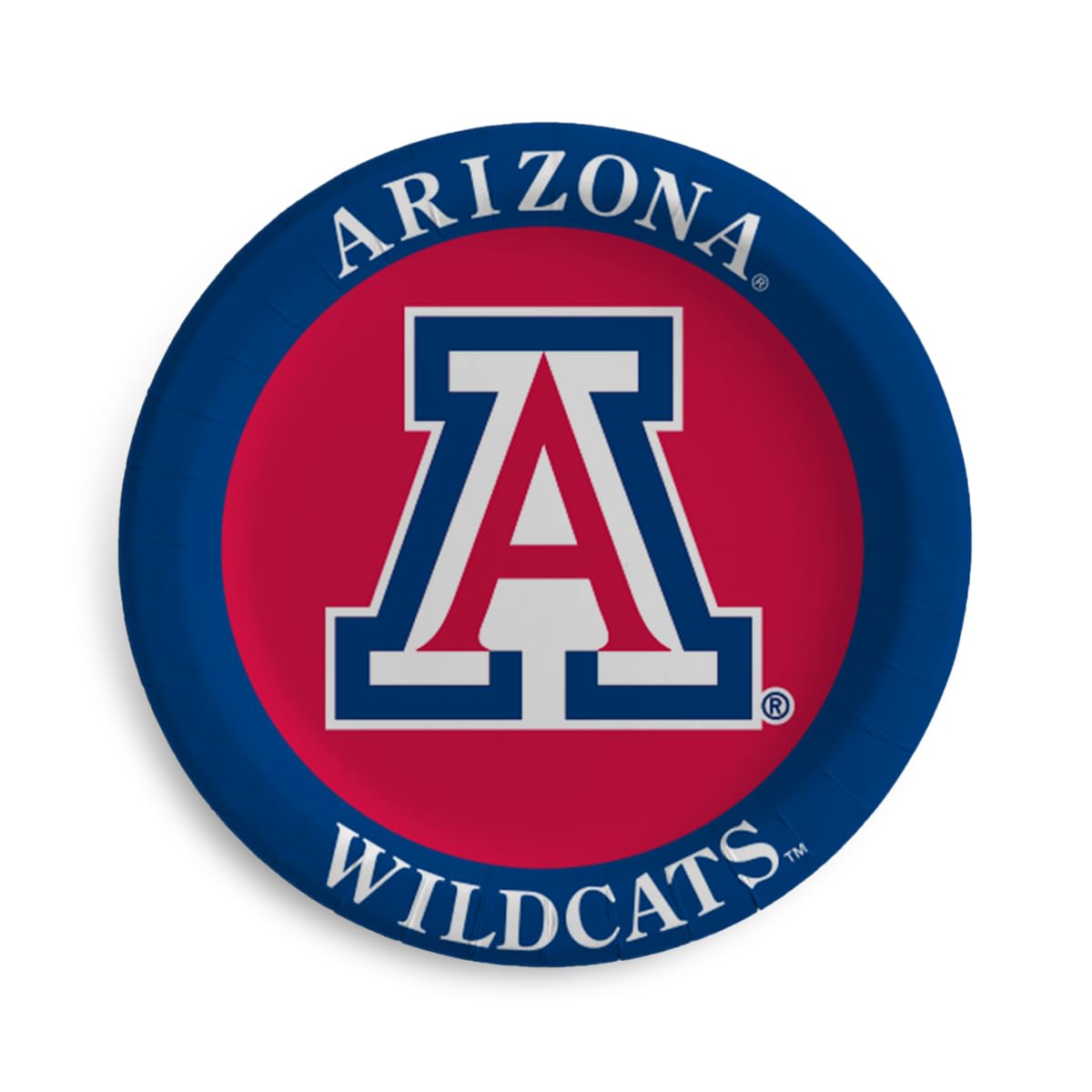 Westrick NCAA Arizona Wildcats 9" Paper Plates - Officially Licensed - Plates with University Logo - Party supplies for Tailgating, Viewing Parties &