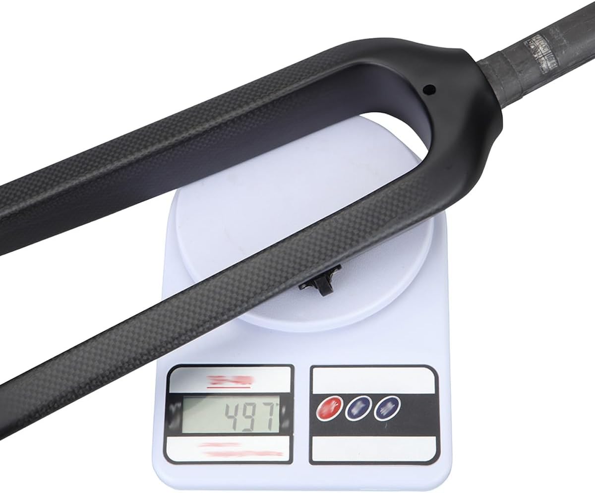 Mountain Bike Carbon Fiber Rigid Fork 28.6mm Threadless QR Straight Tube Superlight Front Forks Disc Brake Hard Forks