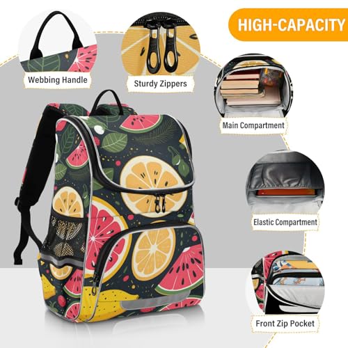 Mochila de viaje con acabados resistentes y diseño ergonómico de frutas 4