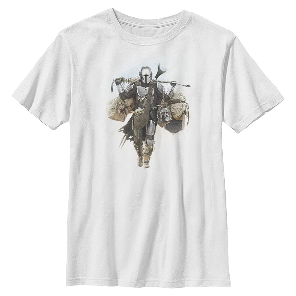 Mandalorian t-shirt coton blanc taille L Star Wars vêtement garçon confortable