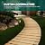8FT Wooden Garden Pathway Outdoor Roll Out Walkway with Non-Slip Surface, Patios Backyard Beach Wedding Party Pathways Rustic Path Decorative Boardwalk for Outside (Straight)