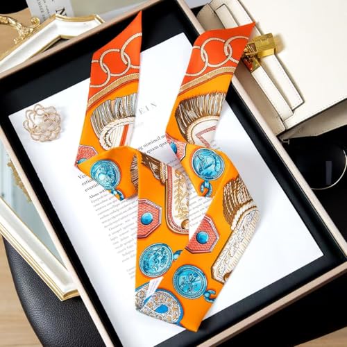 Image of Pure Mulberry Silk Scarf - Lightweight Neckerchief,Packed Handbag Band Hair Neck Scarves for Fashion Gifts