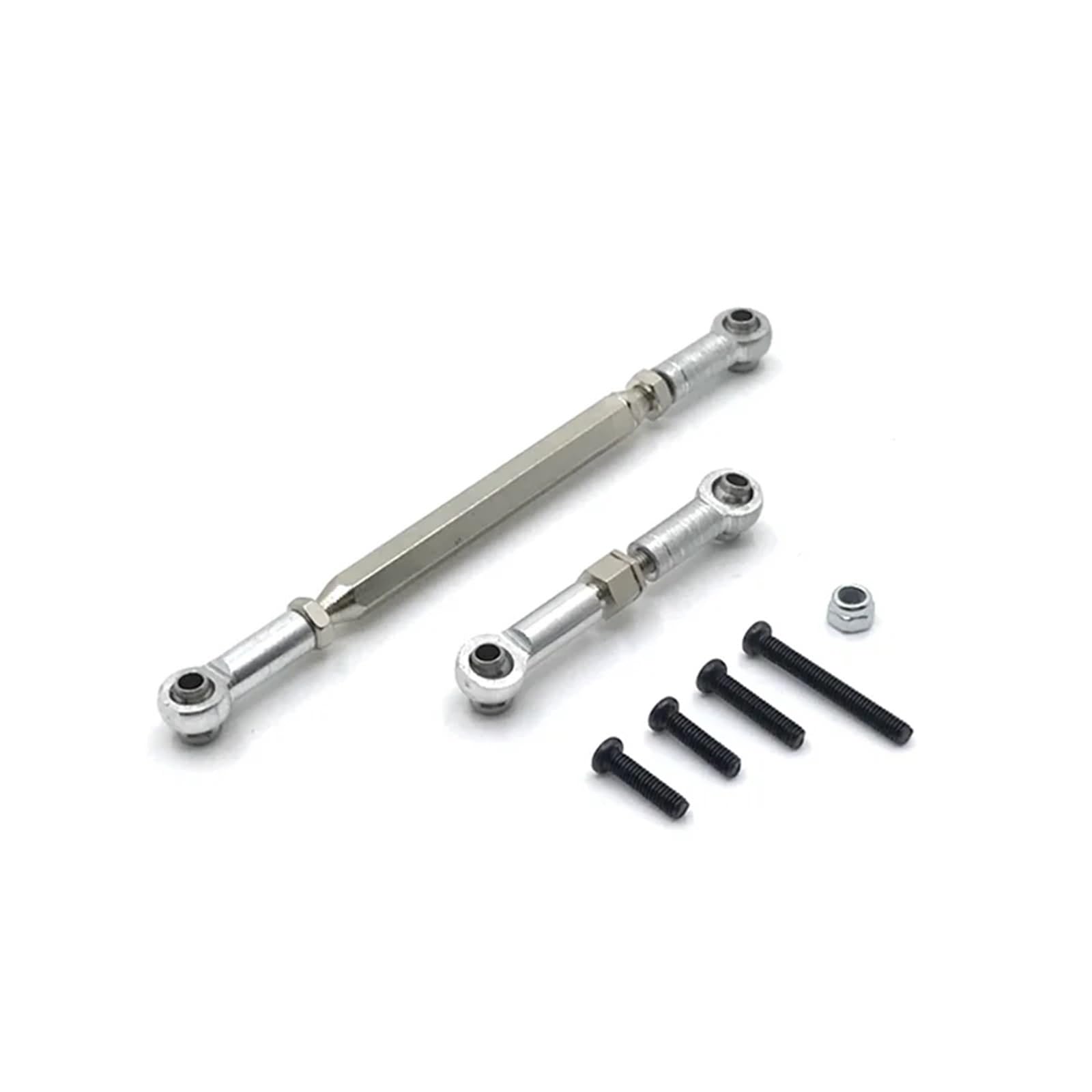 RC Upgrade Accessories for WPL for C14 for C24 for B14 for B24 for MN for D90 for D99 for MN-90 for FJ-45 1/12 RC Car Adjustable Stee Linkage Servo(Silver)