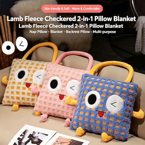 Almohada de lana suave 38x38 cm multiusos rosa miniatura 2