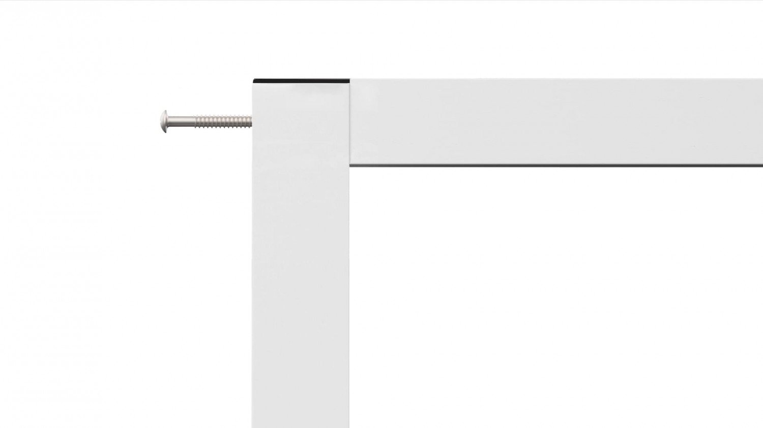 Premium Slim PLUS Fliegengitter für Tür bis max. 113 x 233 cm | mit Fiberglasgewebe - Profi Insektenschutz - 120 cm x 240 cm weiß