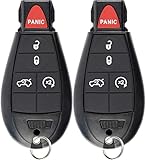 KeylessOption Keyless Entry Remote Smart Key Fob Ignition Alarm for Dodge Dart M3N32297100 (Pack of 2)