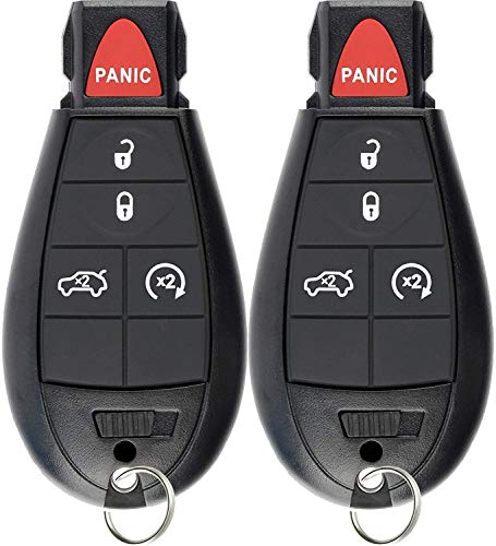 KeylessOption Keyless Entry Remote Smart Key Fob Ignition Alarm for Dodge Dart M3N32297100 (Pack of 2)