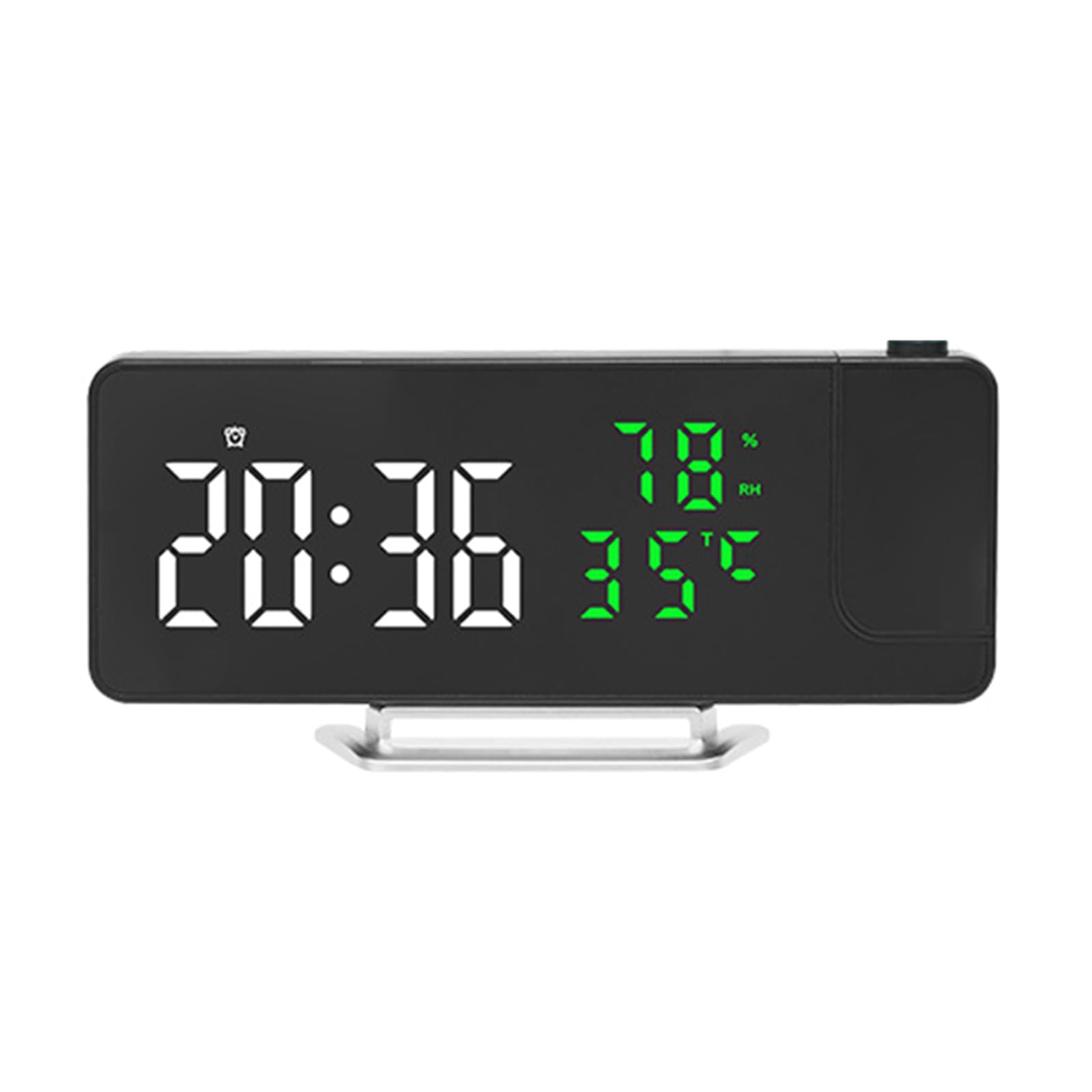 YWLUUOO Desk Alarm Clock Multifunctional LED Clock with Time and Environmental Projection for Living Space Projection Alarm
