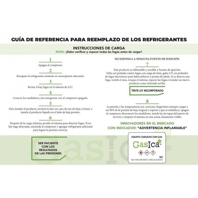 REPORSHOP - 1 Botella Gas Gasica V2 226Gr Alternativo R22, R32, R407C, R410A Freeze