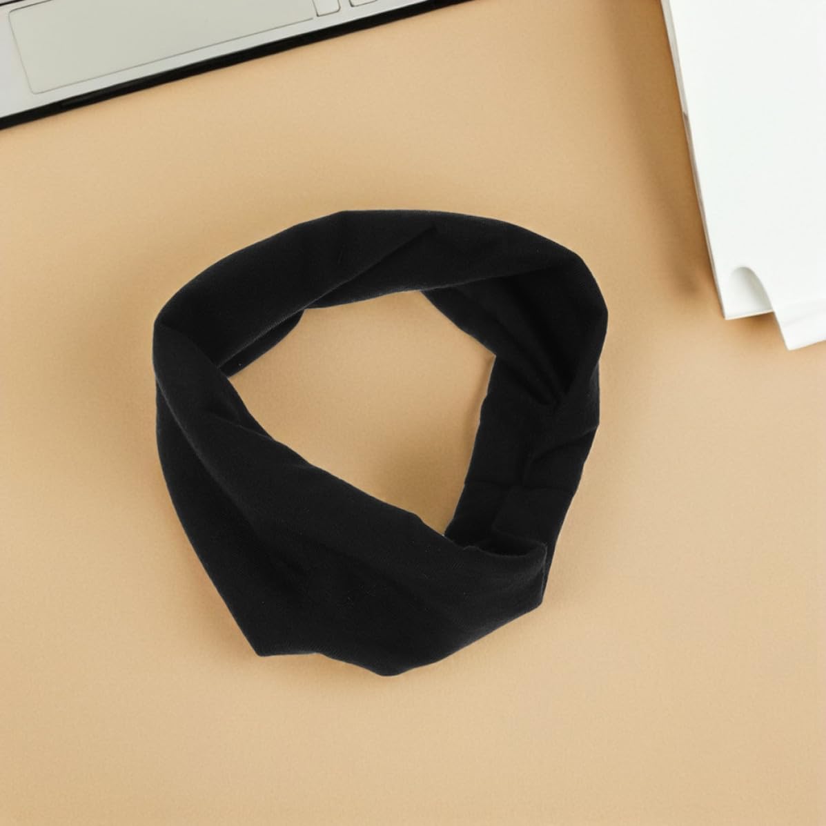 5pcs Youth Sports Headbands for Black Elastic Non-Slip Polyester Sweatbands Moisture Absorption for Soccer Football and Other Sports Activities
