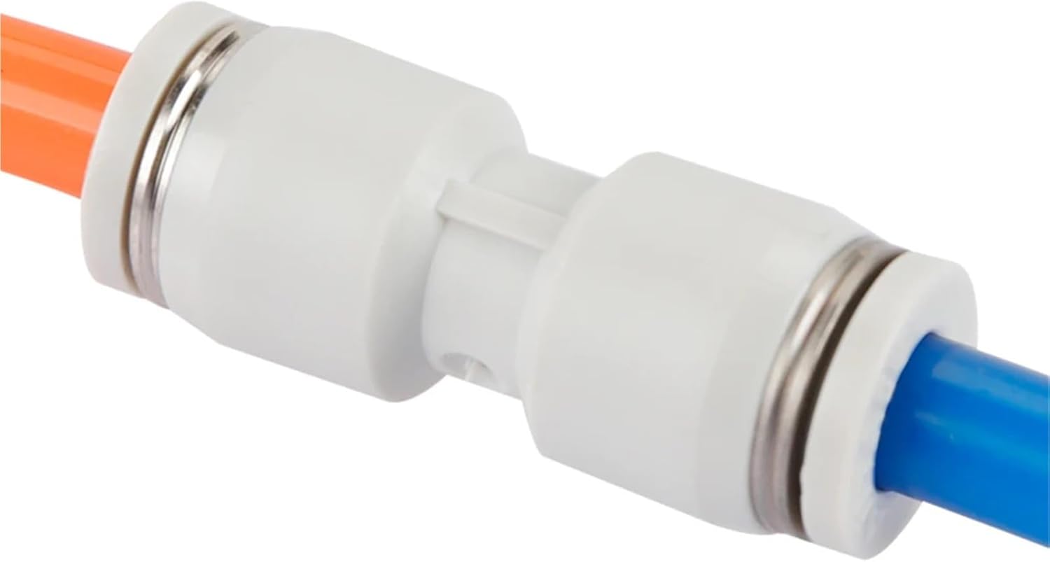 PU PG Pneumatic Quick Connector Pipe Hose 4mm 6mm 8mm 10mm 12mm 14mm 16mm White Plastic Diameter Reduction 1Pcs(PG6-4)