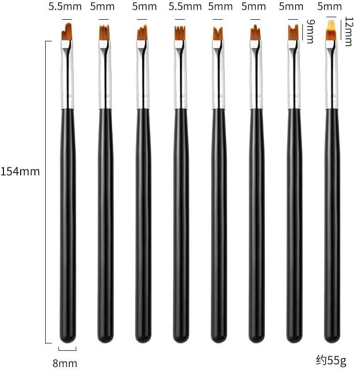 Nail Art Petal Brush Pen Gel Gradient Drawing Blooming Painting Manicure Tool Kit 8Pcs