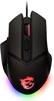 Clutch GM20 Elite Gaming Mouse, 6400 DPI, 20M+ Clicks OMRON Switch, Optical Sensor, Adjustable Weights, Ergonomic Right Hand Design, RGB Mystic Light