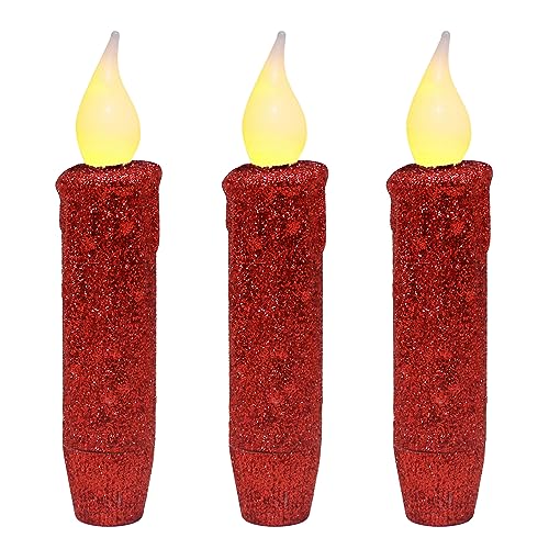 Velas cónicas con temporizador sin llama seguras para evitar manchas de cera 2
