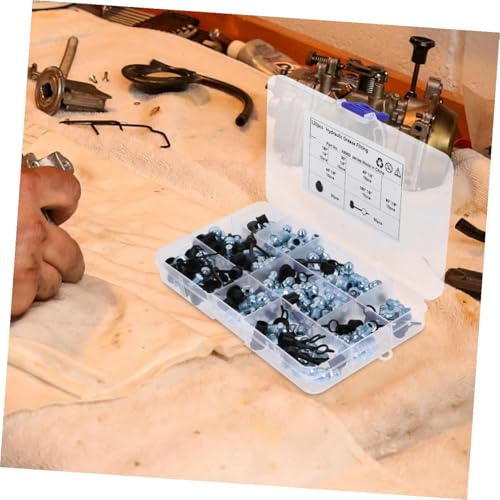 Kit assortiment graisseurs robustes en coffret de rangement avec capuchons étanches - 5