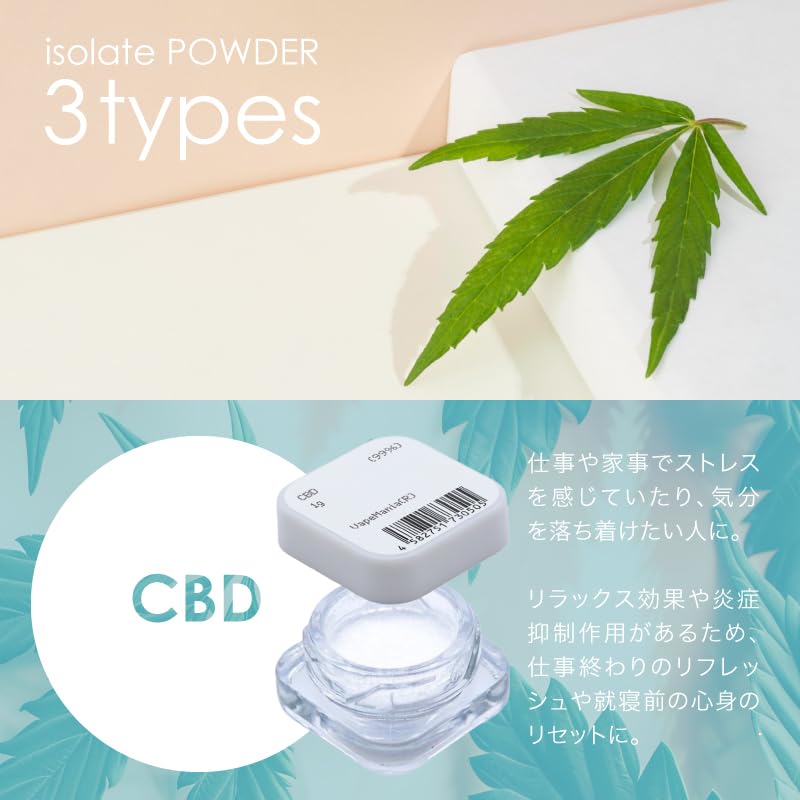 Amazon.co.jp: VapeMania CBD 99% 1g アイソレート パウダー 990mg 高