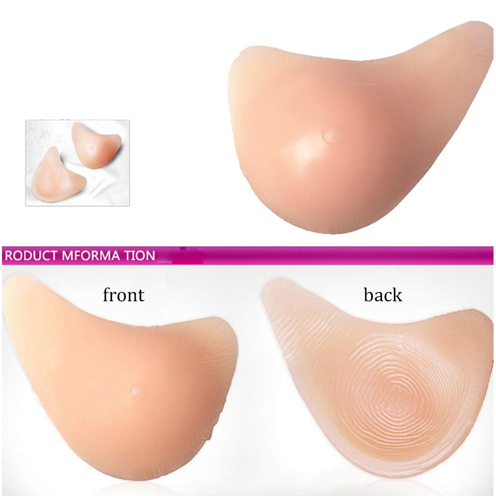 1 pièce de mastectomie mammaire prothèse pour femme en silicone - Faux coussinet transparent pour améliorer la poitrine - 350 g (38B, 40C, 42A