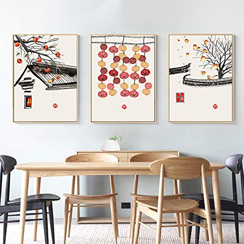 Art mural paysage chinois : habillez 3 grands murs sans cadre