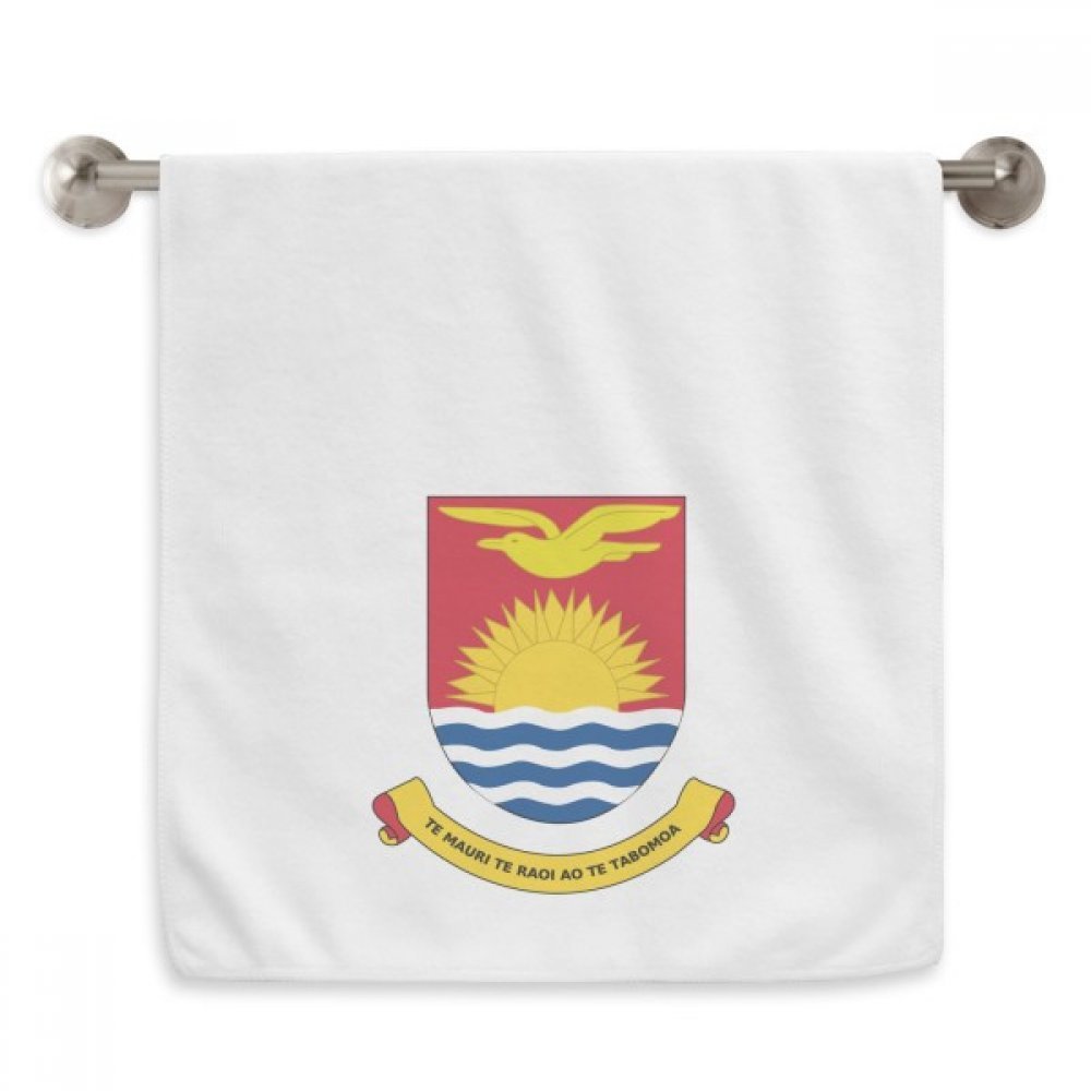 Débarbouillette moelleuse Kiribati Océanie blanche pour peau sensible