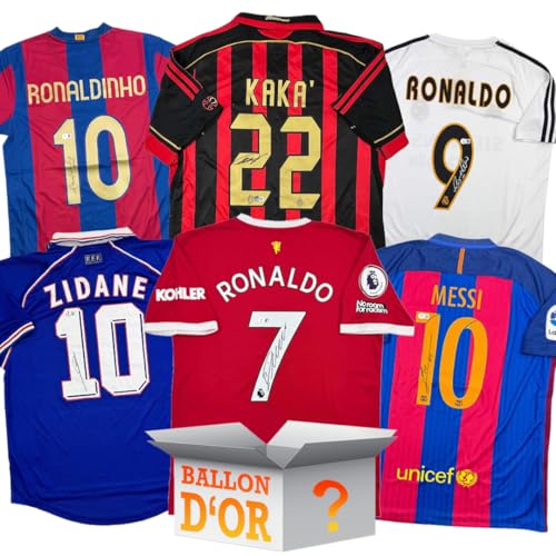 Ballon dOr Autographed/Signed Jersey Mystery Box with PSA JSA or Beckett COA