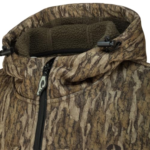 Drake Waterfowl Men's Ultimate Wader 1/4 Zip Hunting Warming Sherpa-Lined Breathable Water Repellent 4-Way Stretch Hoodie, Mossy Oak Bottomland, Large4