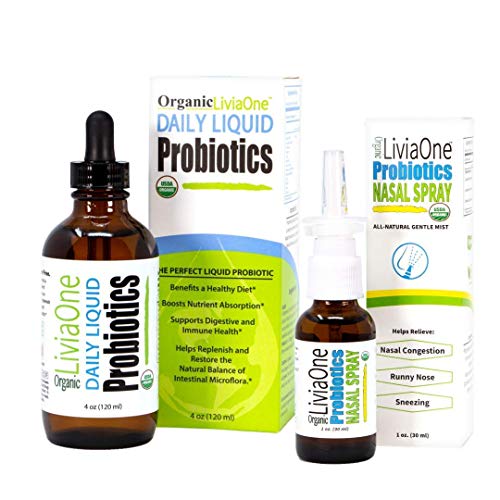 LiviaOne Daily Liquid Probiotics for Nasal Probiotics Bundle, 5 Fl Oz (Pack of 2)