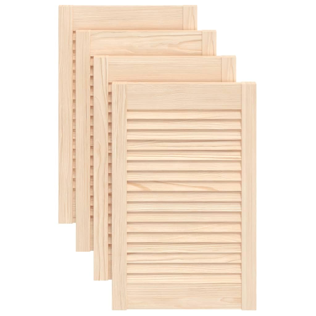 Genérico Puertas de Armario de Lamas 4 uds Madera de Pino 61,5x39,4 cm,Bricolaje,Accesorios de Bricolaje,Ferretería para armarios,Puertas de armarios,151117