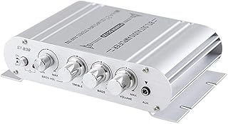 mewmewcat Motorrad-Leistungsverstärker,Digitaler Hi-Fi-Leistungsverstärker 2.1-Kanal-Subwoofer-Stereo-o-Player für Auto, Motorrad, Heim-Leistungsverstärker