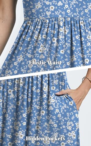 Image of Womens Short Sleeve Empire Waist Dresses Casual Summer Dress